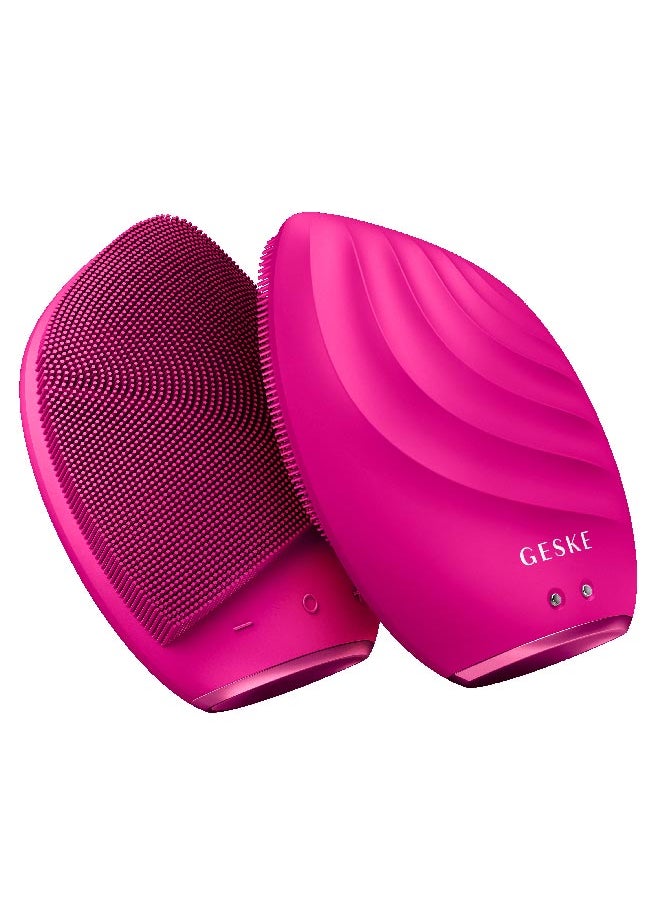 5-in-1 Sonic Facial Cleansing Brush | Vibrant Magenta