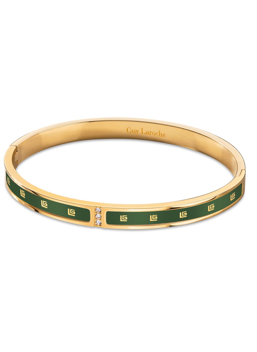buy-guy-laroche-grace-green-and-gold-plated-bangle-for-women_8bx