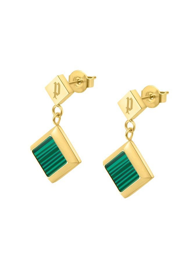 buy-police-blatant-earring-for-women-gold-plating-with-malachite_9kt