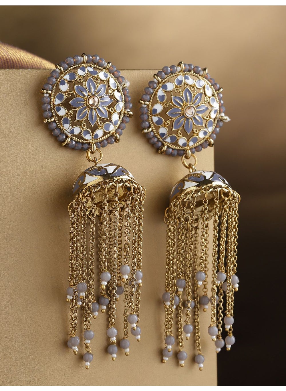 buy-priyaasi-grey-enamelled-stone-studded-beaded-dome-shaped-jhumkas_76k