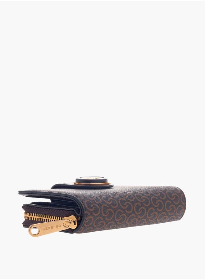 buy-celeste-women-monogram-print-zip-around-wallet-with-flap-closure_liq