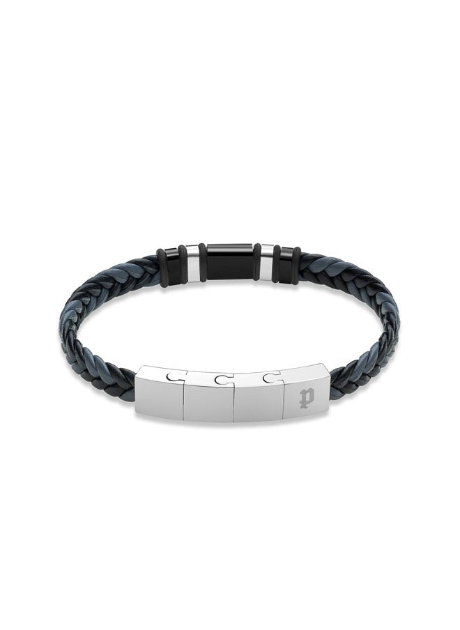 buy-police-weavebreaker-bracelet-dual-color-braided-leather-with-black-wing-logo-plaque-and-p-logo-closurebold-men-s-style_wyd
