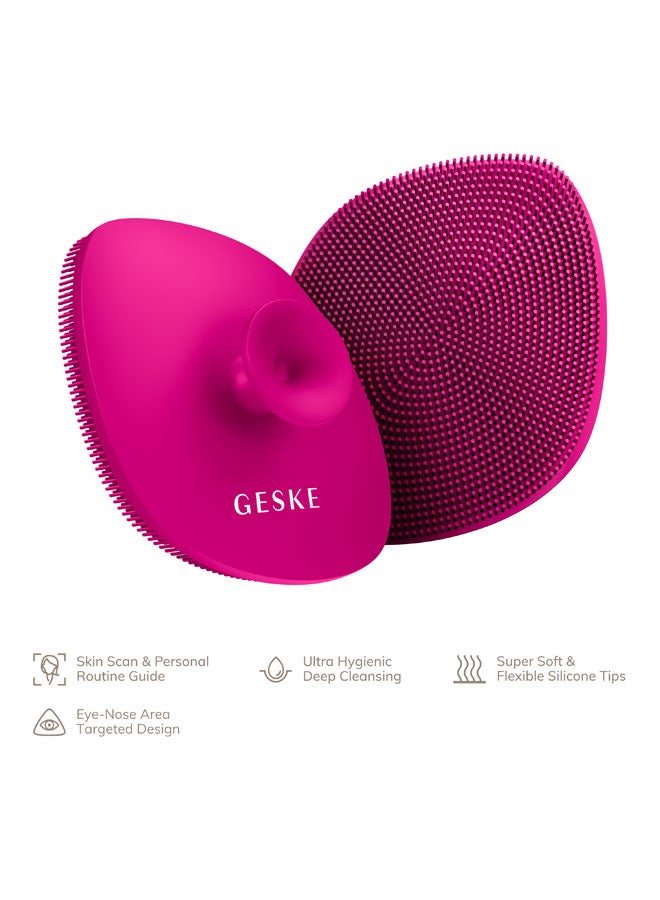 buy-geske-smart-app-guided-facial-brush-and-facial-cleansing-brush-with-handle-soft-silicone-brush-professional-facial-cleansing-device-skin-cleansing-device-magenta_pzp
