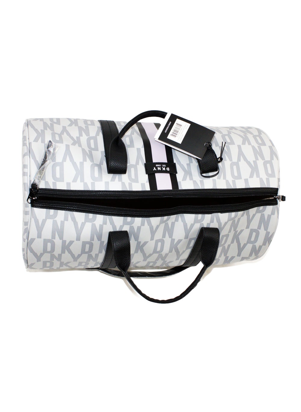 buy-dkny-signature-stripe-2-0-duffle-bags-for-unisex-ultra-lightweight-travel-sports-gym-duffle-bags-color-lt-grey-mauve_8l3