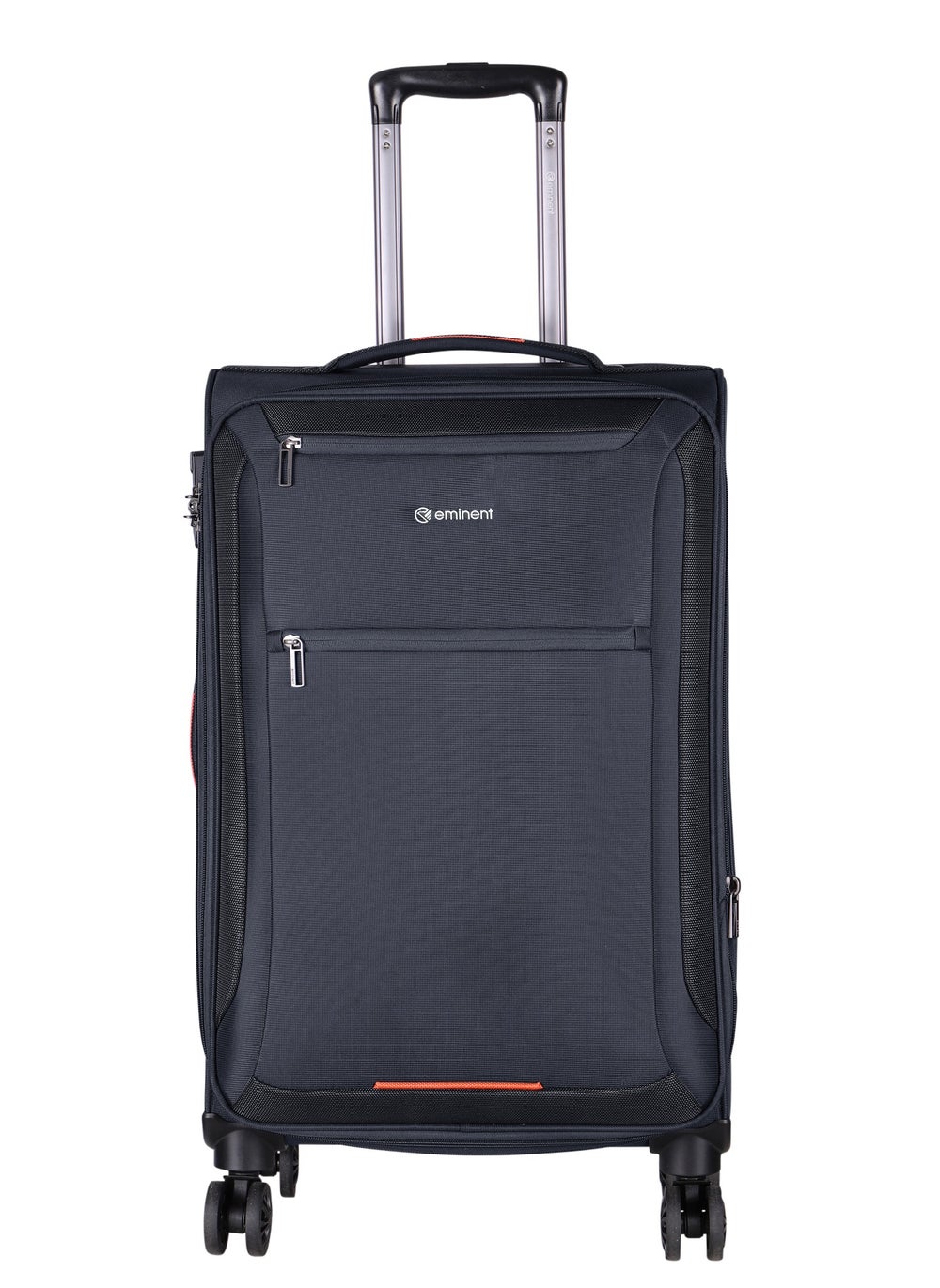 buy-eminent-unisex-soft-travel-bag-medium-luggage-trolley-polyester-lightweight-expandable-4-double-spinner-wheeled-suitcase-with-3-digit-tsa-lock-e751-black_fas