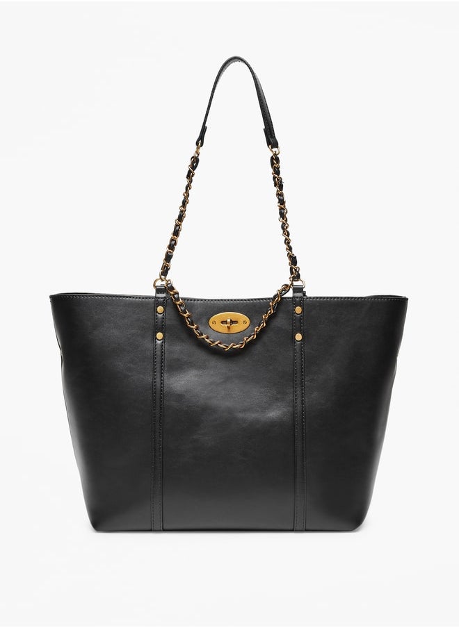 buy-flora-bella-by-shoexpress-solid-tote-bag-with-twist-lock-closure-and-chain-detail_5us