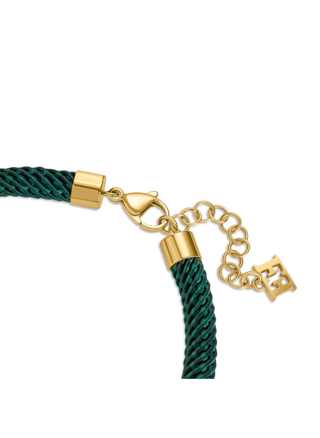 buy-escada-zoe-green-silk-cord-bracelet-with-logo-and-crystal-horseshoe-charms-good-fortune-and-elegance_1kk