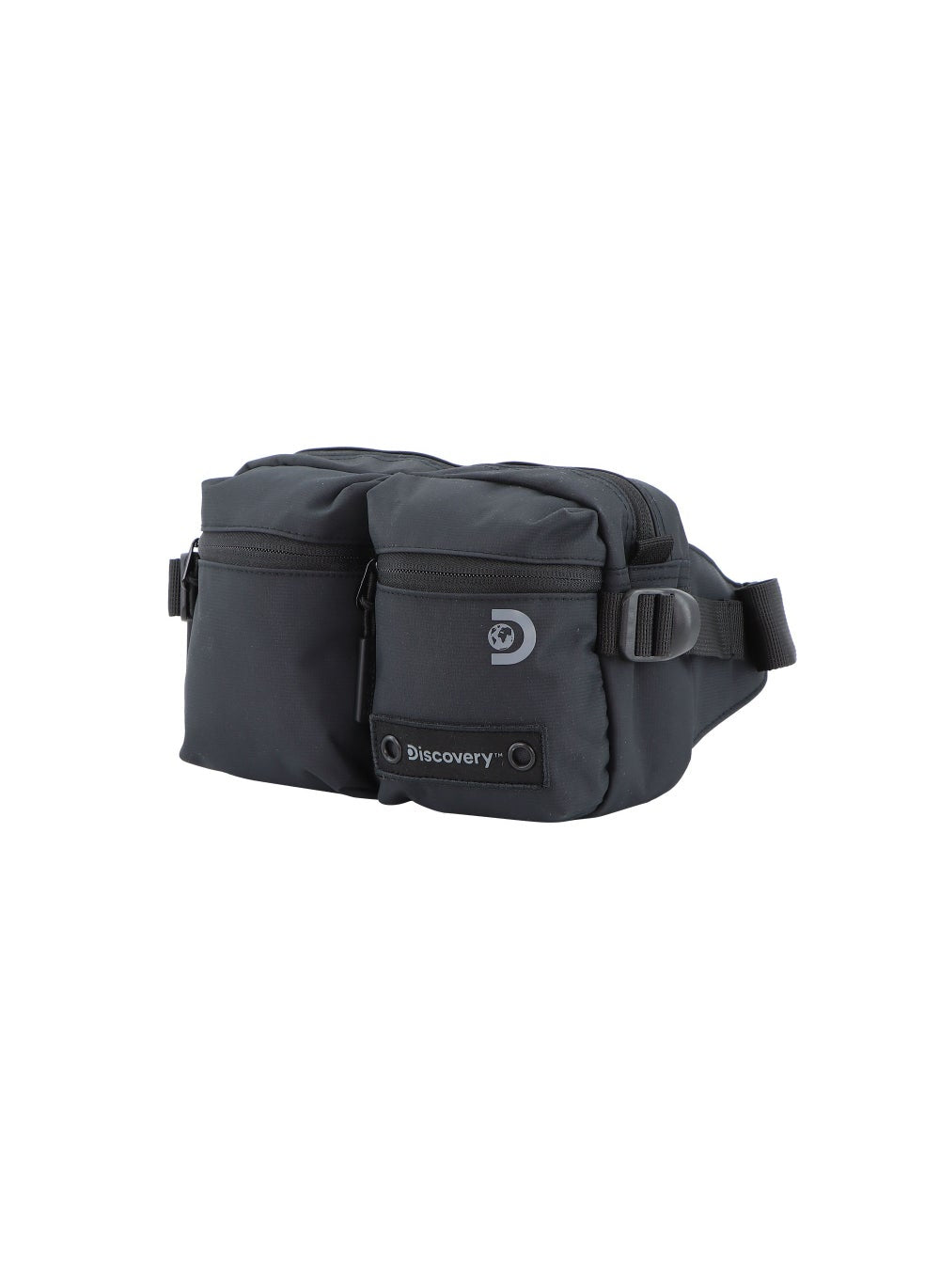buy-discovery-discovery-shield-rpet-polyester-waist-bag-black-hip-bag-with-adjustable-strap-rfid-pocket-suitable-for-travel-outdoors-gym-hiking-for-men-and-women_z4z