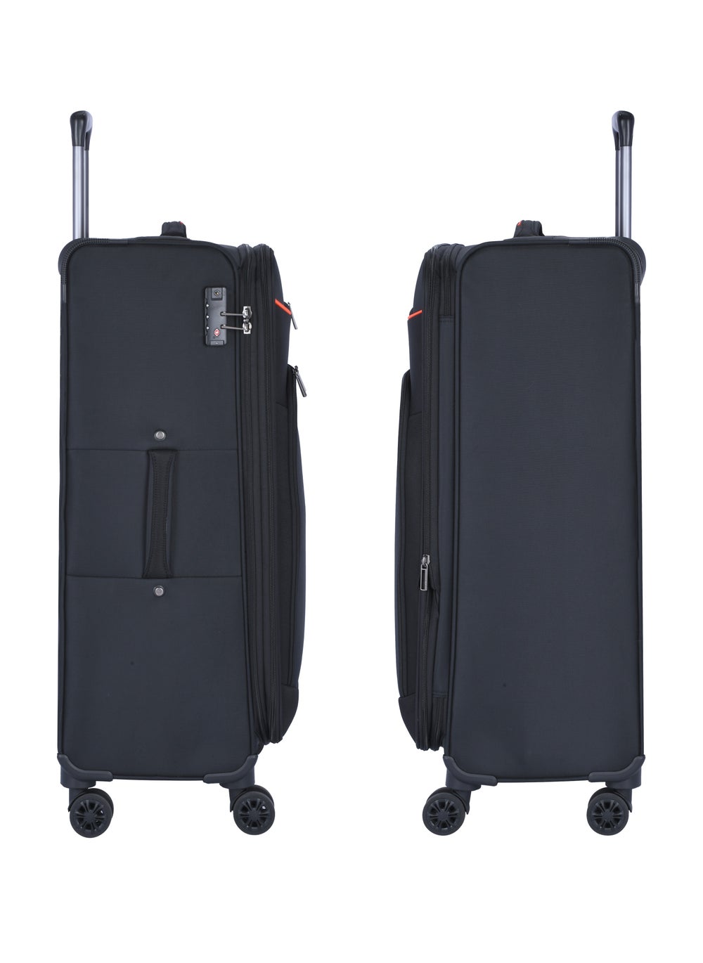 buy-eminent-expandable-luggage-trolley-bag-soft-suitcase-for-unisex-travel-polyester-shell-lightweight-with-tsa-lock-double-spinner-wheels-e765sz-medium-checked-24-inch-black_4kp