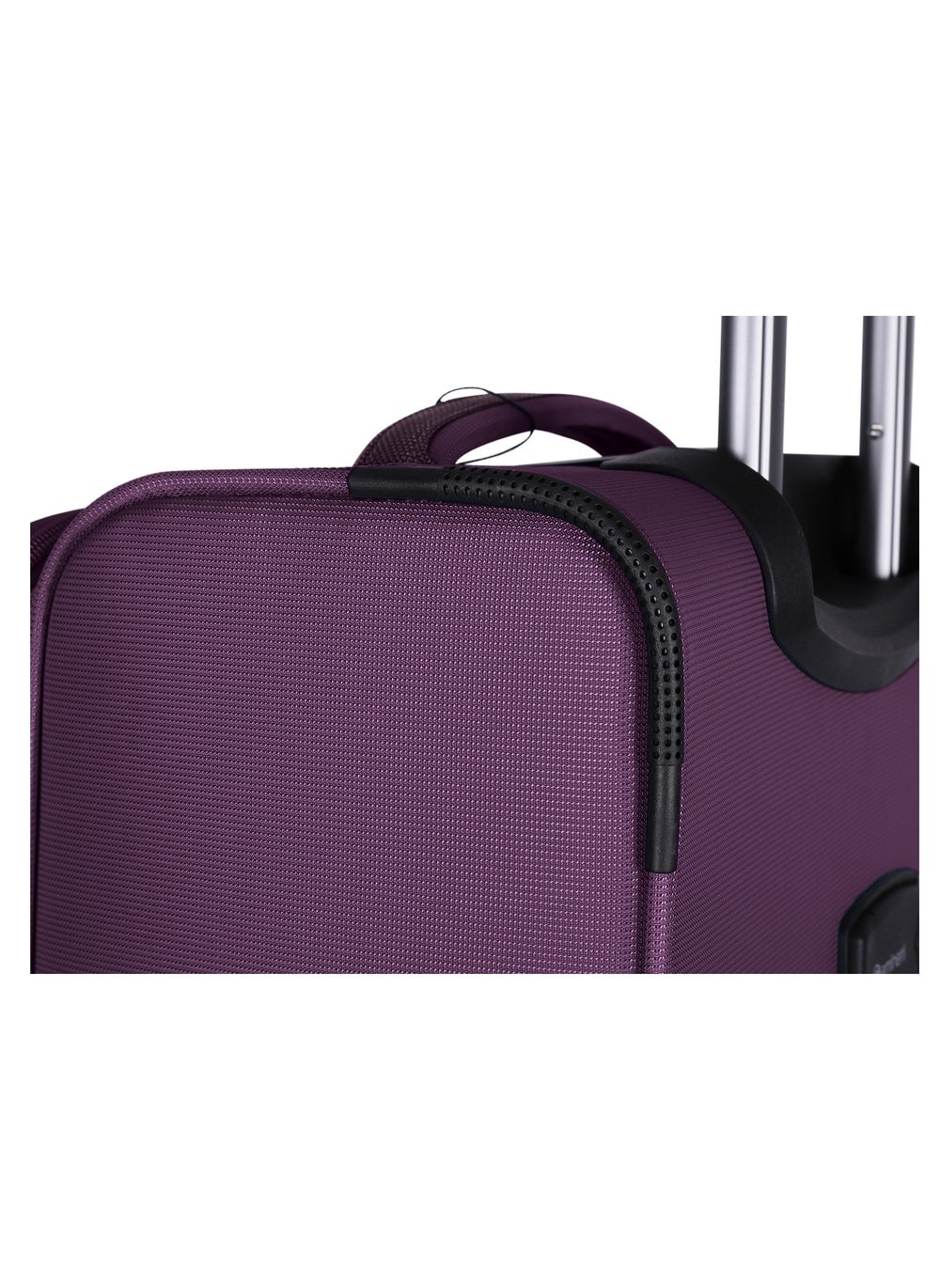 buy-eminent-unisex-soft-travel-bag-large-luggage-trolley-polyester-lightweight-expandable-4-double-spinner-wheeled-suitcase-with-3-digit-tsa-lock-e765-purple_teh