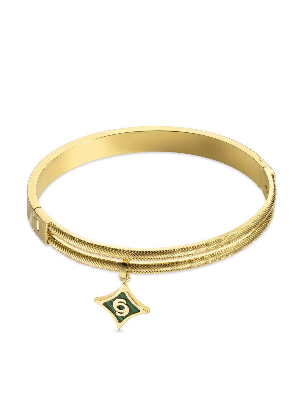 buy-cerruti-1881-matilde-double-layered-bangle-scale-like-design-malachite-stone-charm_tmt