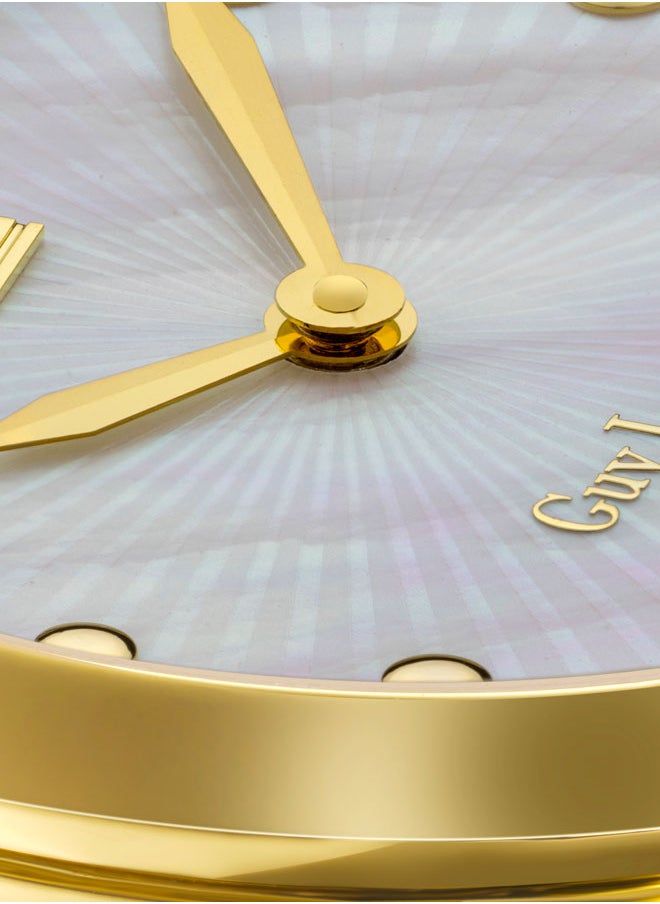 buy-guy-laroche-maxime-40mm-ladies-swiss-quartz-watch-with-white-mother-of-pearl-fan-dial-gold-plated-stainless-steel-bracelet-sapphire-glass_rqv