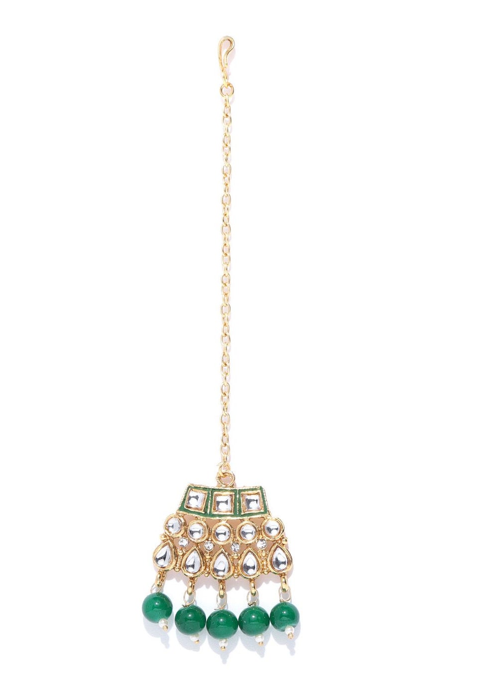 buy-priyaasi-green-pink-kundan-studded-handcrafted-jewellery-set_1v6
