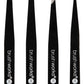 HD Black Tweezer Quartet for Precision Grooming