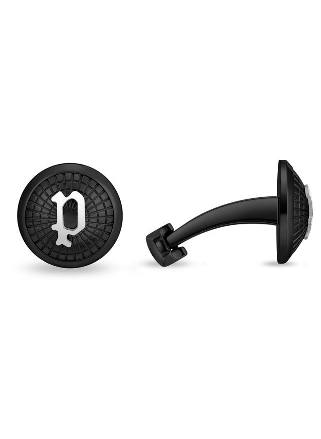 buy-police-decode-cufflinks-for-men-black-textured-design-with-silver-p-logo_3y9