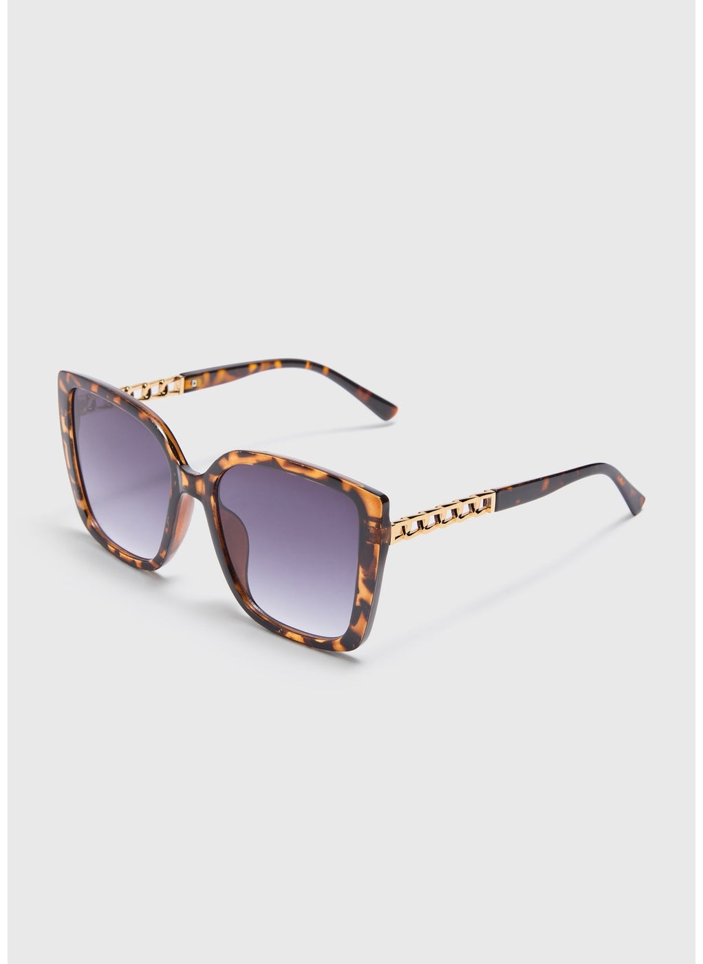 buy-matalan-brown-tortoiseshell-square-chain-detail-sunglasses_kwx