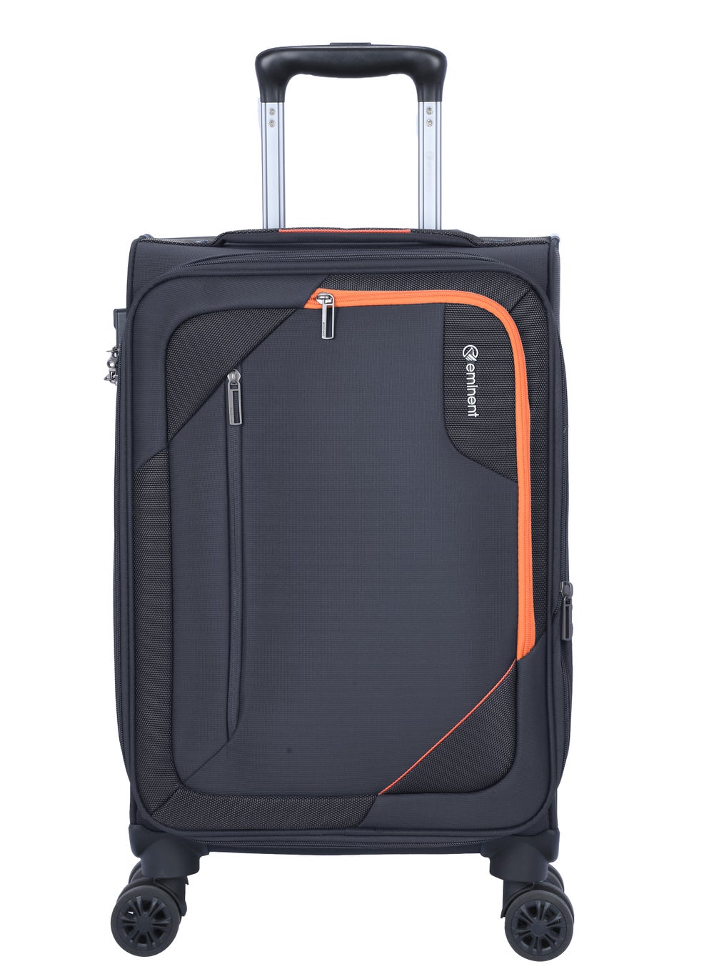 buy-eminent-expandable-luggage-trolley-bag-soft-suitcase-for-unisex-travel-polyester-shell-lightweight-with-tsa-lock-double-spinner-wheels-e765sz-medium-checked-24-inch-black_1ir