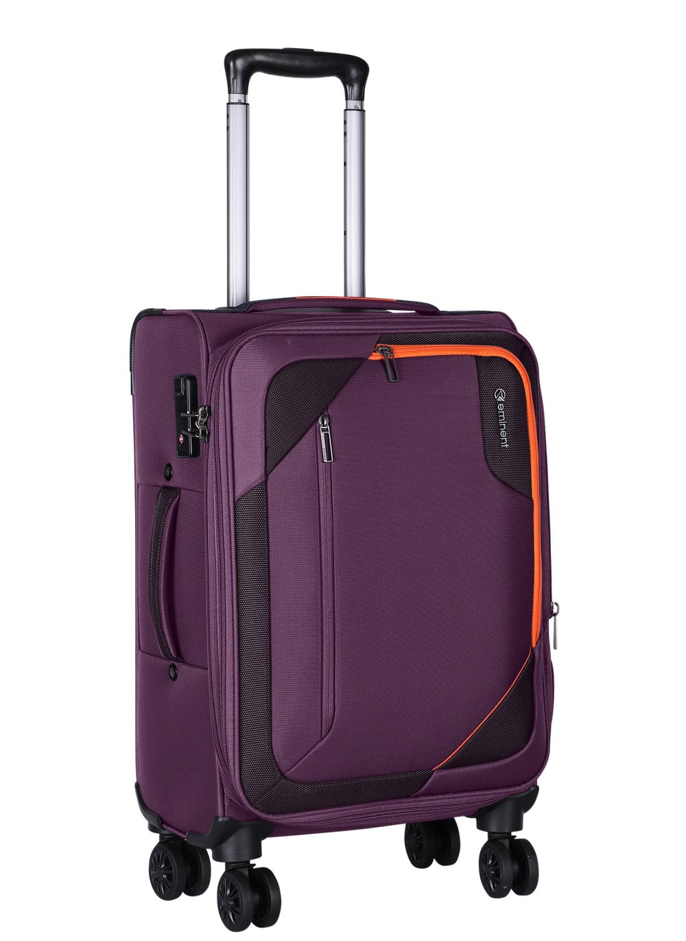 buy-eminent-expandable-luggage-trolley-bag-soft-suitcase-for-unisex-travel-polyester-shell-lightweight-with-tsa-lock-double-spinner-wheels-e765sz-carry-on-20-inch-purple_od7