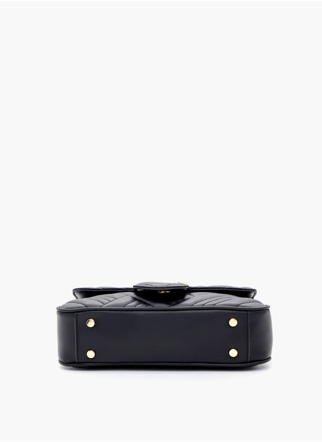 buy-v-italia-quilted-crossbody-bag-with-chain-strap-and-flap-closure_qqv