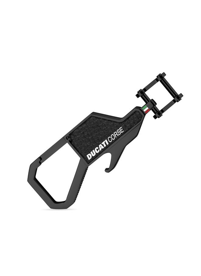 buy-ducati-corse-tifoso-black-stainless-steel-leather-keyring-for-men_417