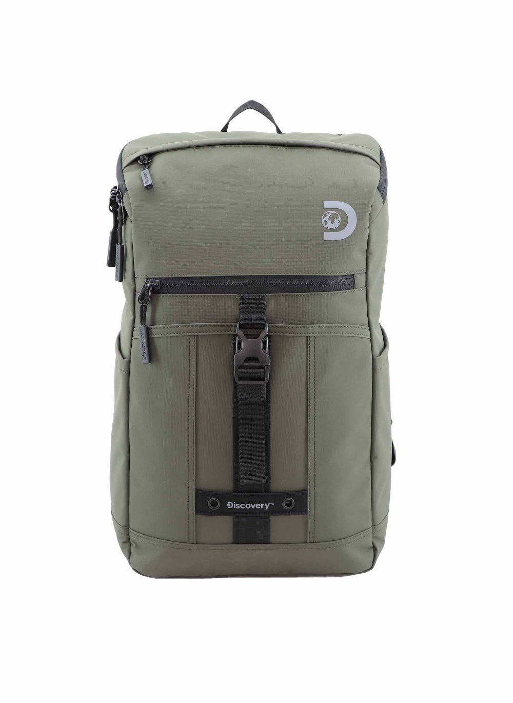 buy-discovery-discovery-shield-rpet-polyester-top-zip-open-laptop-backpack-khaki-with-tablet-compartment-casual-backpack-30l-large-capacity-laptop-bag-water-resistant-multi-pocket-school-travel-business-bag_tvq