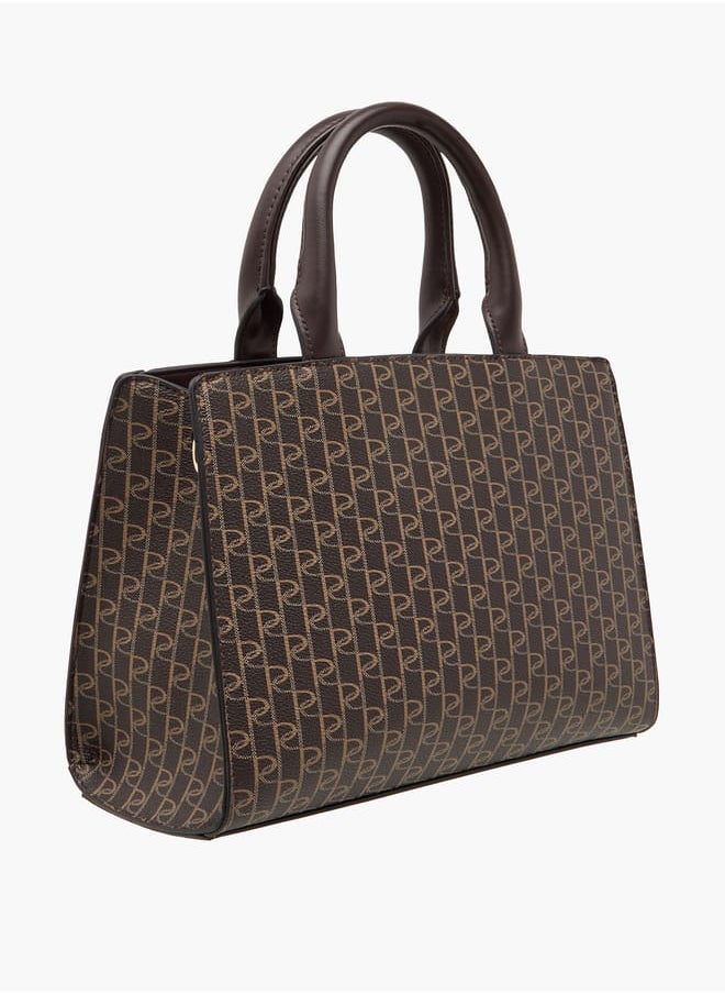 buy-paprika-women-s-monogram-print-tote-bag-with-detachable-strap-and-zip-closure_39t