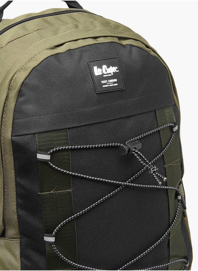 buy-lee-cooper-men-s-logo-applique-backpack-with-adjustable-straps-and-zip-closure-14x31x46-cm_uk2