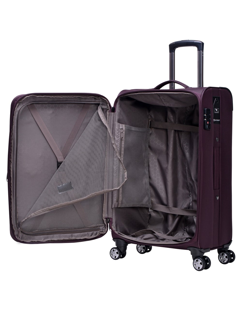 buy-eminent-soft-shell-travel-bag-expandable-luggage-trolley-for-unisex-polyester-light-weight-suitcase-with-tsa-lock-4-quiet-double-spinner-wheels-v6093sz_fzy