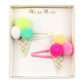 Meri Meri Pompom Ice Cream Hair Clips