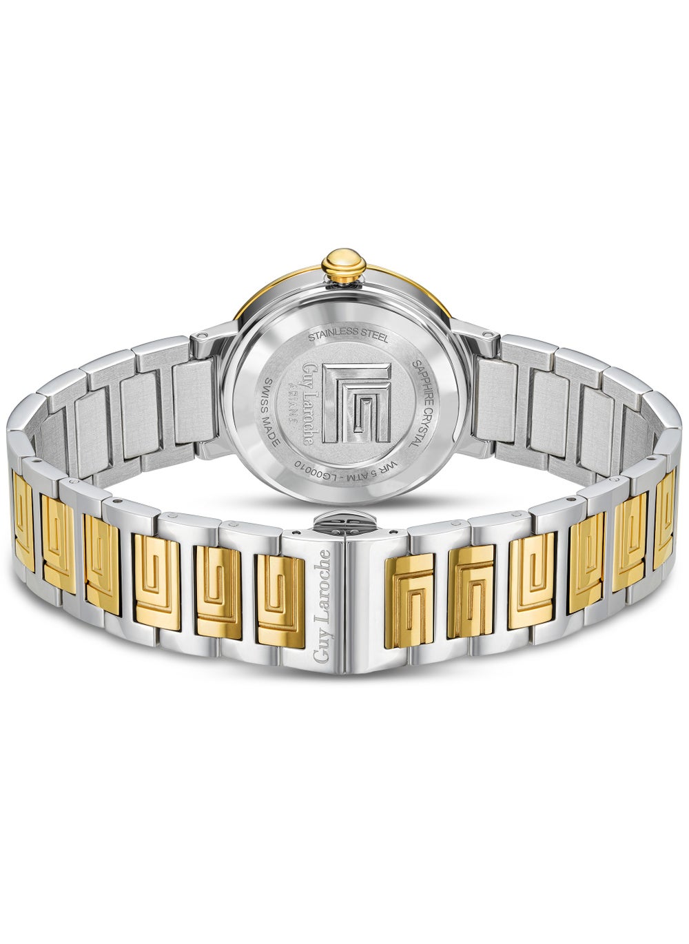 buy-guy-laroche-ariane-women-s-25mm-swiss-made-watch-with-two-toned-bracelet-white-mother-of-pearl-dial_f0z