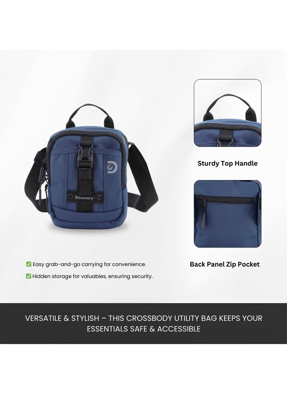 buy-discovery-discovery-shield-rpet-polyester-tablet-utility-bag-blue-compact-travel-bag-for-men-and-women-shoulder-bag-portable-organizer-sustainable-material-and-eco-friendly_syl