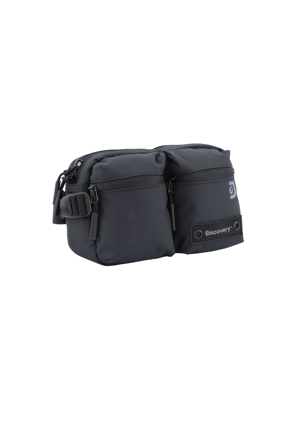 buy-discovery-discovery-shield-rpet-polyester-waist-bag-black-hip-bag-with-adjustable-strap-rfid-pocket-suitable-for-travel-outdoors-gym-hiking-for-men-and-women_b6i