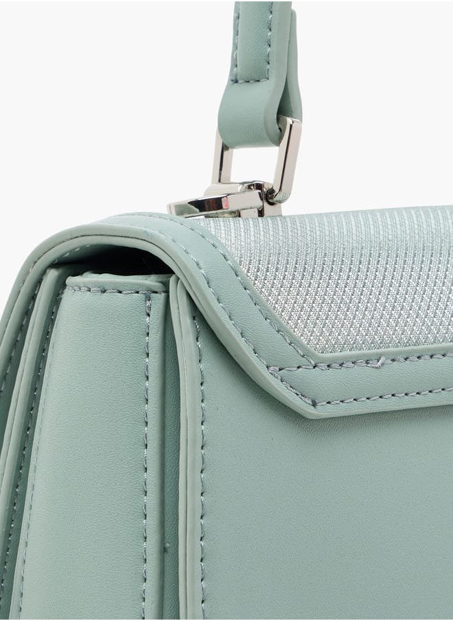buy-flora-bella-by-shoexpress-women-panelled-satchel-bag-with-detachable-strap-and-button-closure_q43