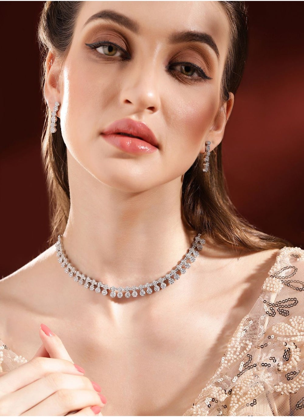 buy-priyaasi-plated-ad-stone-studded-floral-pattern-brass-necklace-and-earrings_oeh
