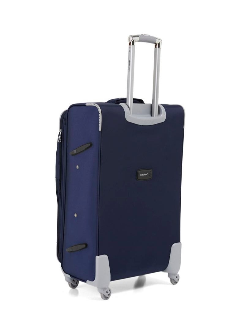 buy-senator-soft-shell-luggage-trolley-for-unisex-ultra-lightweight-expandable-suitcase-with-4-wheels-ll003-navy-blue_ol2