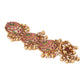 Gold & Pink Beaded Hair Accessory Ensemble