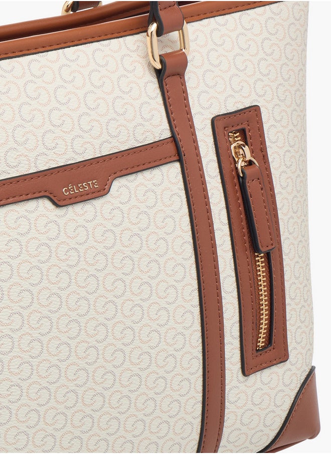 buy-celeste-women-s-monogram-print-tote-bag-with-double-handles-and-zip-closure_k8n
