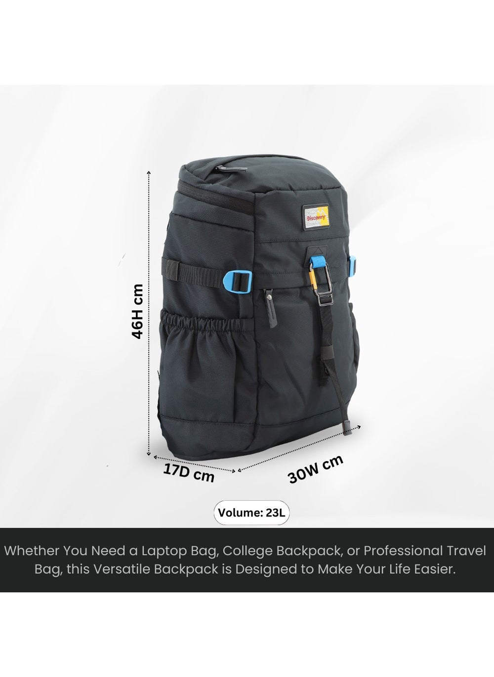 buy-discovery-discovery-icon-25-l-backpack-black-padded-laptop-backpack-durable-water-resistent-backpack-hiking-outdoor-travel-backpack-for-men-and-women_zmn